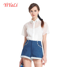 Women Fashion Casual Short Sleeve Shirt